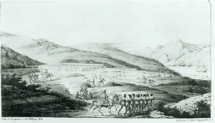 Die spanische Siedlung Presidio in San Francisco, aus 